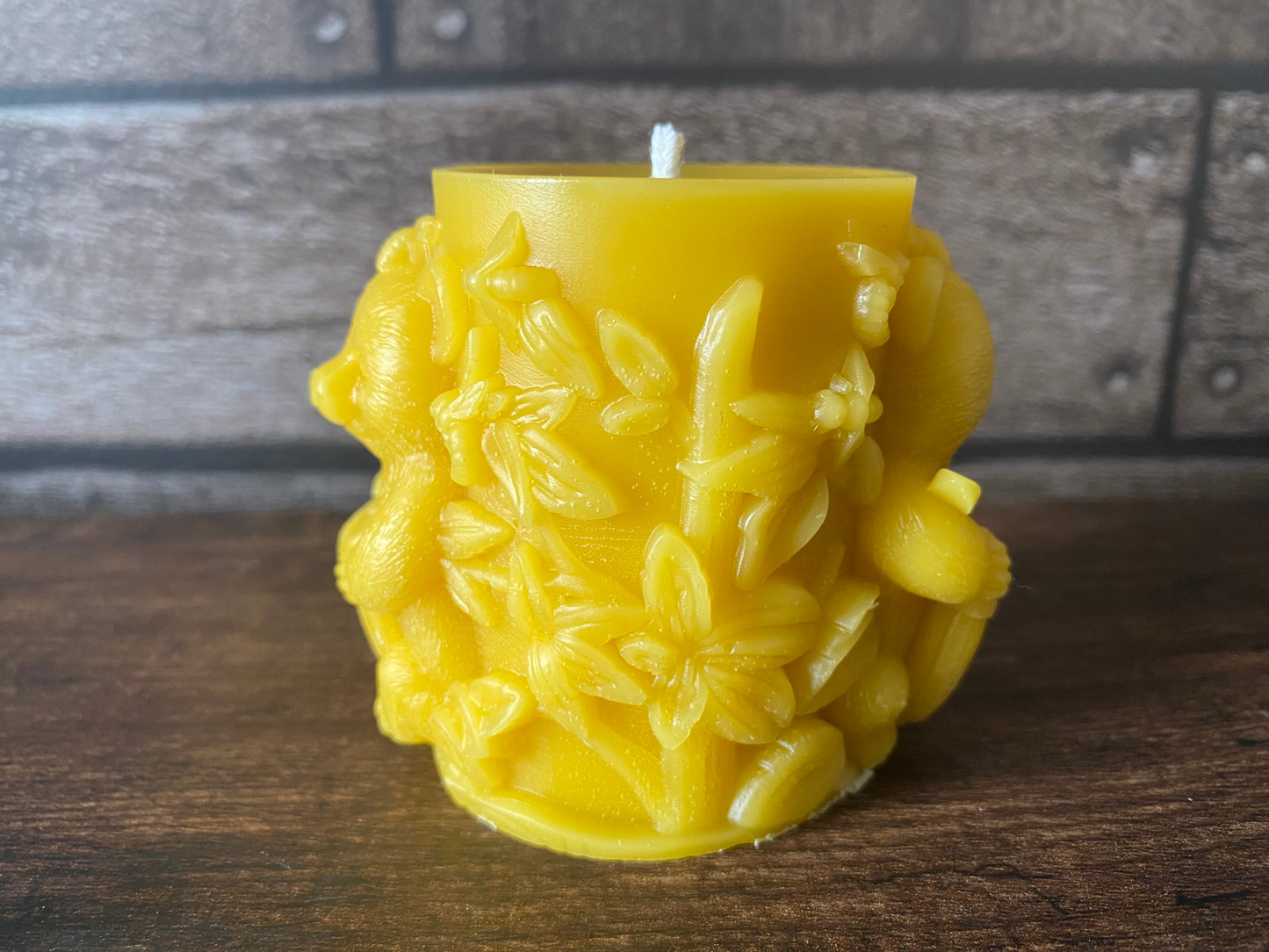 Pure Beeswax Candle (Honey Bear) Free Postage
