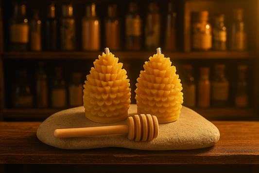 100% Pure Beeswax (2 X Pine Cone) Free Postage