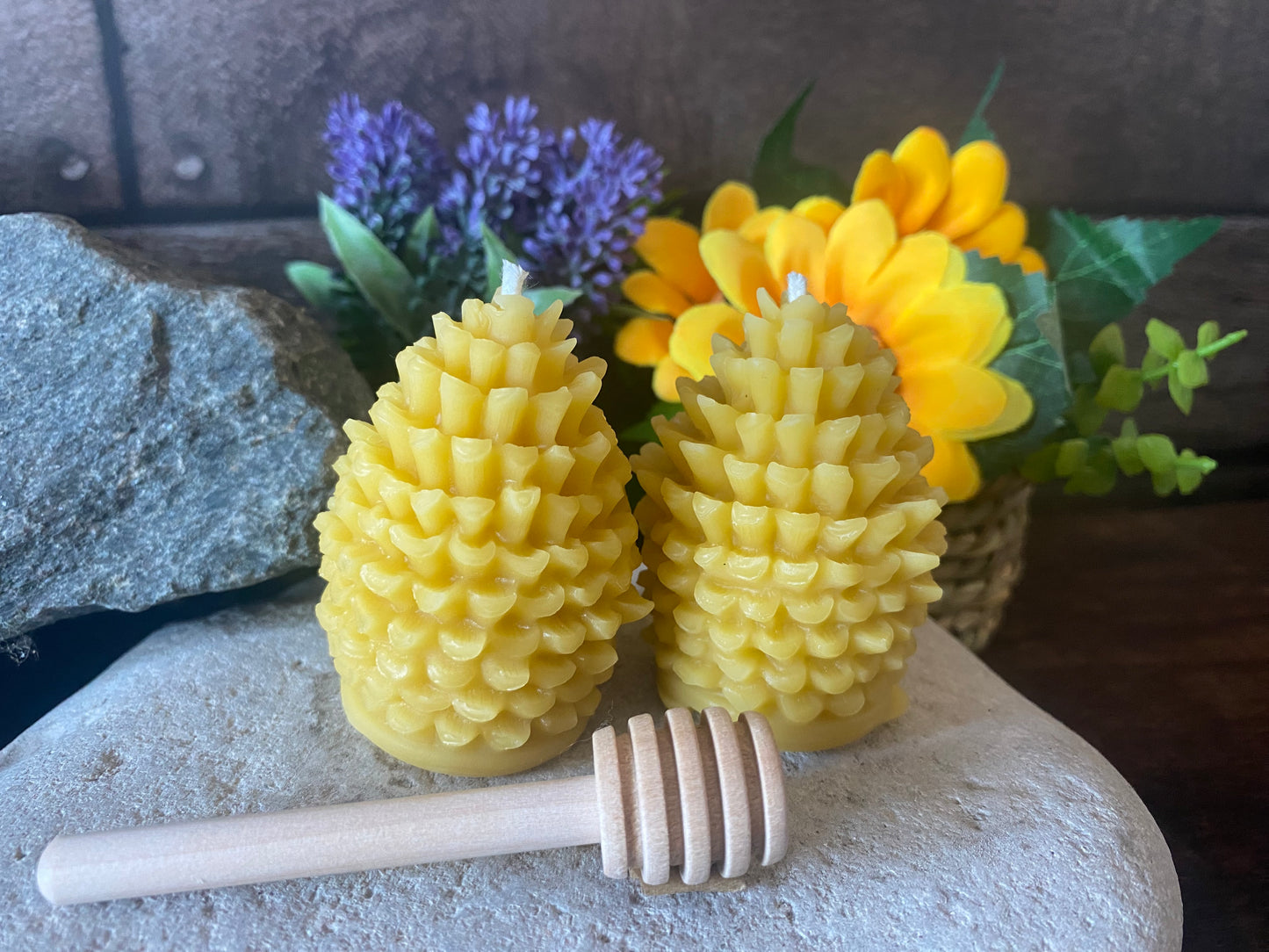 100% Pure Beeswax (2 X Pine Cone) Free Postage